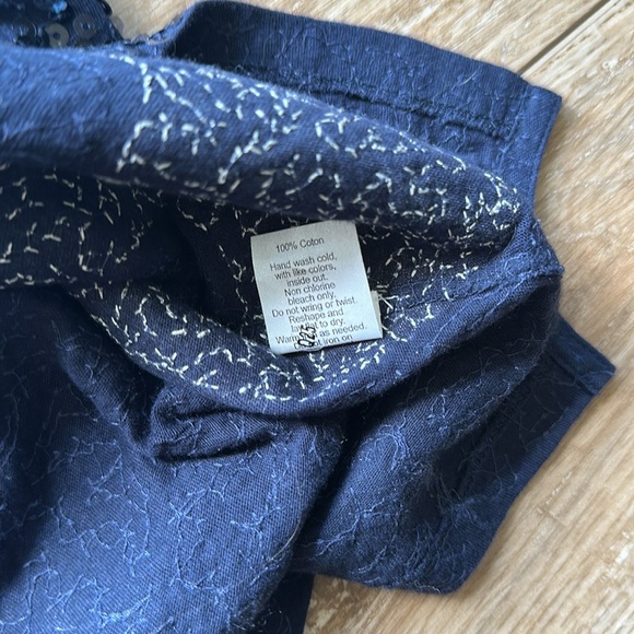 J. Crew Sequin Anchor Nautical Racerback Tank Top Size S - Picture 4 of 10